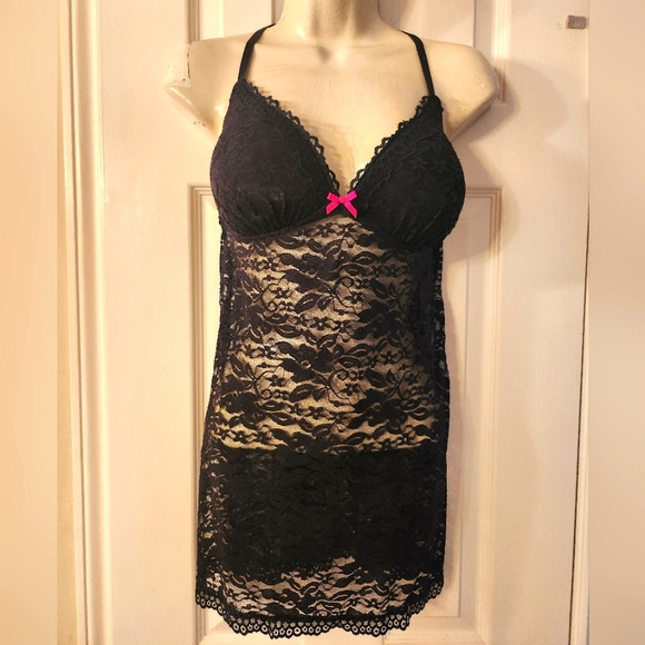 Black Lace Chemise Gilligan & O'Malley - Picture 3 of 14